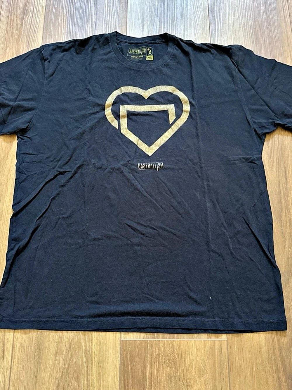 Baseballism America's Brand T-Shirt Men's Black & Gold XXL Tee